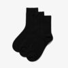3 Psck Crew Black Socks