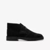 Boys Desert Boot Older Black Suede Ankle Boots Us