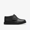 Kids Desert Trek Older Black Leather Desert Boot