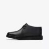 Kids Desert Trek Older Black Leather Desert Boot