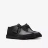 Kids Desert Trek Older Black Leather Desert Boot