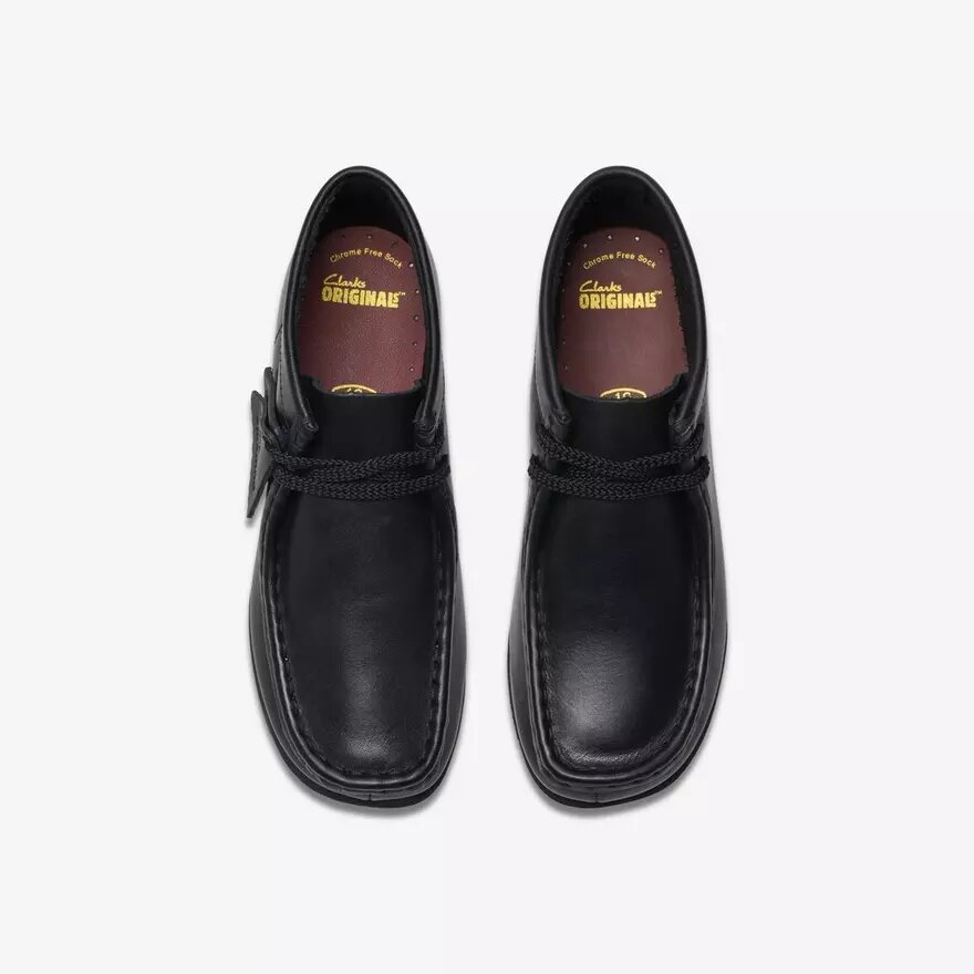 Kids Wallabee Boot Older Black Leather Wallabee Kids Wallabee Boot Older Black Leather Wallabee
