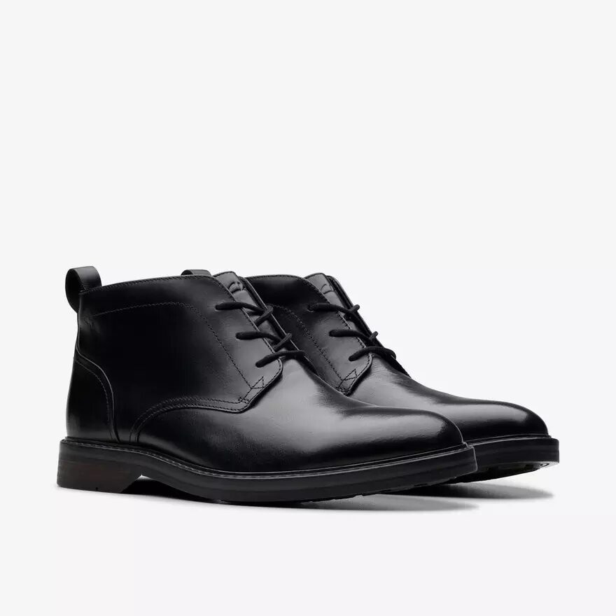 Men’s Aldwin Chukka Black Leather Boots Us Men’s Aldwin Chukka Black Leather Boots Us
