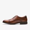 Men’s Eldredge Cap Dark Tan Leather Oxford Shoes| Clarks