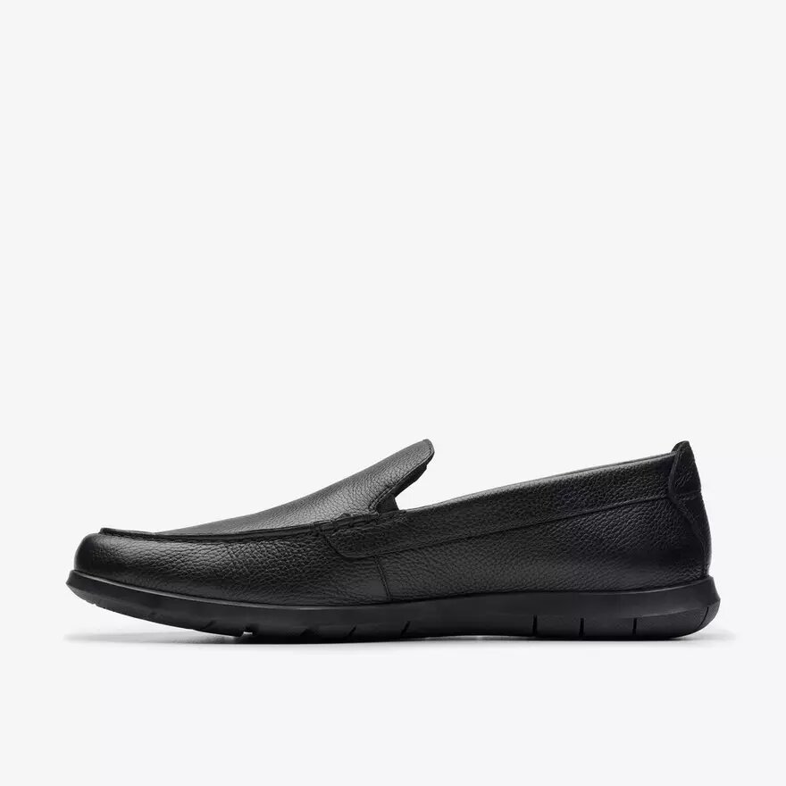 Men’s Flexway Step Black Leather Loafers Men’s Flexway Step Black Leather Loafers
