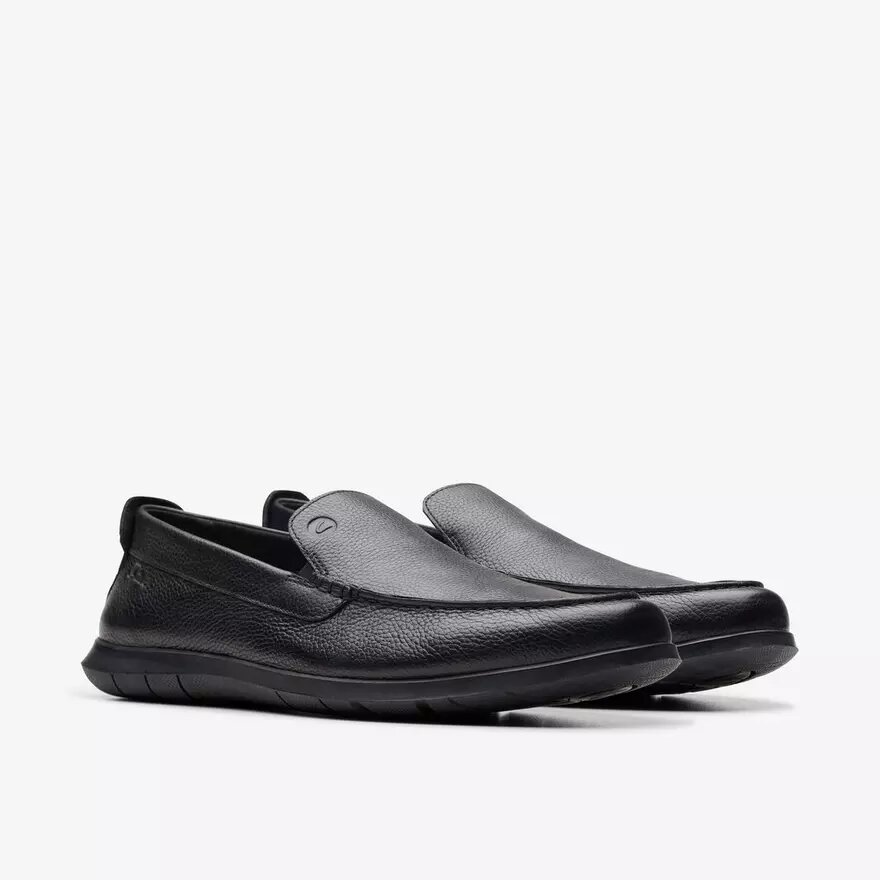 Men’s Flexway Step Black Leather Loafers Men’s Flexway Step Black Leather Loafers