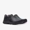 Men’s Walpath Step Black Leather Loafers
