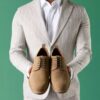 Mens Aldwin Lace Tan Suede Oxfords