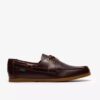Mens Charmouth Lace Brown Leather Boat Shoes