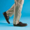 Mens Charmouth Lace Brown Leather Boat Shoes