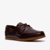 Mens Charmouth Lace Brown Leather Boat Shoes