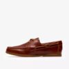 Mens Charmouth Lace Tan Leather Boat Shoes