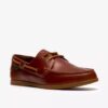 Mens Charmouth Lace Tan Leather Boat Shoes