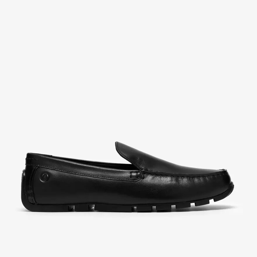 Mens Corsley Plain Black Leather Loafers Mens Corsley Plain Black Leather Loafers