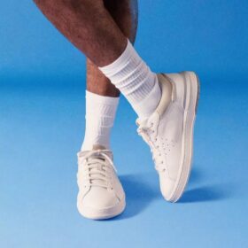 Mens Courtlite2 Run White Leather Sneakers
