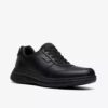 Mens Craftwell Lace Black Leather Sneaker| Clarks