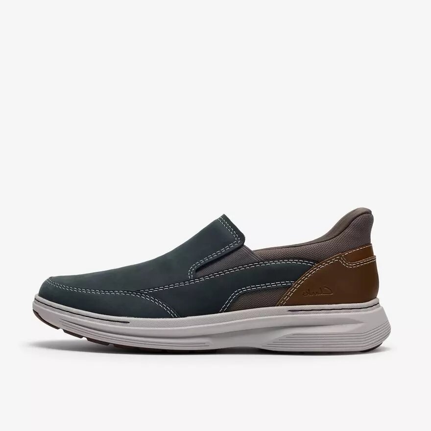 Mens Craftwell Step Navy Leather Slip On Mens Craftwell Step Navy Leather Slip On