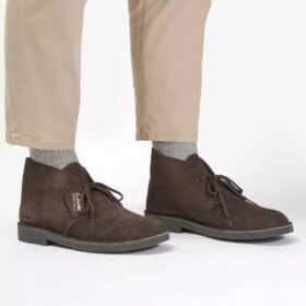 Mens Desert Boot Evo Dark Brown Suede Chukka