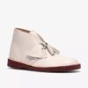 Mens Desert Boot White Leather Desert Boot