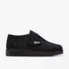 Mens Desert Trek Black Suede Shoes Us
