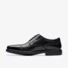 Mens Dresslite Cap Black Leather Oxford