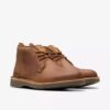 Mens  Eastridge Mid Light Brown Leather Boots