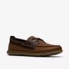 Mens Flexway 2Eye Brown Nubuck Boat Shoe