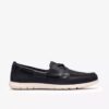 Mens Flexway 2Eye Navy Nubuck Boat Shoes