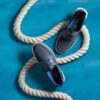 Mens Flexway 2Eye Navy Nubuck Boat Shoes
