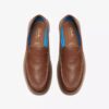 Mens Flexway Step Light Brown Leather Loafer Slip on Shoes