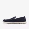 Mens Flexway Step Navy Suede Summer Loafer Slip on Shoes