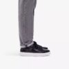 Mens Goswell Tie Black Leather Sneaker