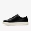 Mens Goswell Tie Black Leather Sneaker