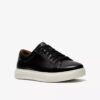 Mens Goswell Tie Black Leather Sneaker