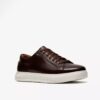 Mens Goswell Tie Brown Leather Sneakers