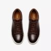 Mens Goswell Tie Brown Leather Sneakers