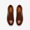 Mens Goswell Tie Tan Leather Sneakers