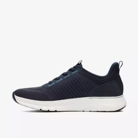 Mens Motion Trek Lt Navy Knit Sneakers