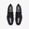 Mens Paulton Lo Black Leather Loafers