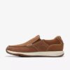 Mens Sailview Step Light Tan Nubuck Slip-On Boat Shoes