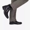 Mens Steadwell Zip Black Leather Dress Boots