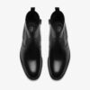 Mens Steadwell Zip Black Leather Dress Boots