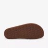 Mens Torford Cross Brown Leather Flat Slide Sandals