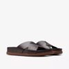 Mens Torford Cross Brown Leather Flat Slide Sandals