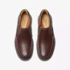 Mens Un Briley Step Mahogany Leather Loafer Shoes| Clarks