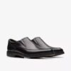 Mens Un Kendric Go Black Leather Loafer Shoes| Clarks