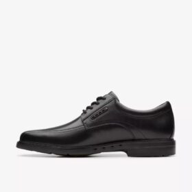 Mens Un Kendric Way Black Leather Oxford Shoes| Clarks