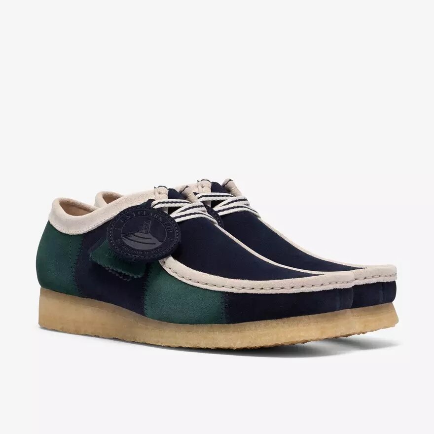 Mens Wallabee Blue/Green Stripe Mens Wallabee Blue/Green Stripe