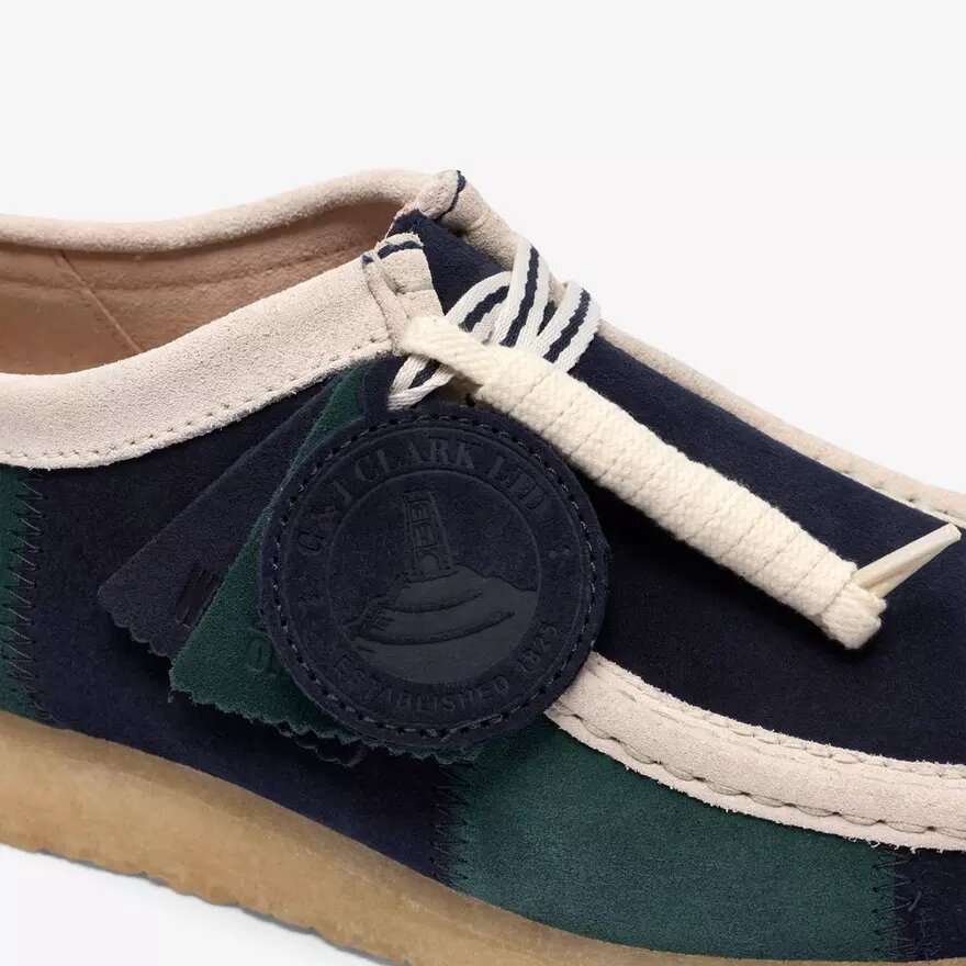 Mens Wallabee Blue/Green Stripe Mens Wallabee Blue/Green Stripe