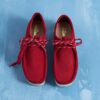 Mens Wallabee Deep Red Suede Mens Wallabee Deep Red Suede